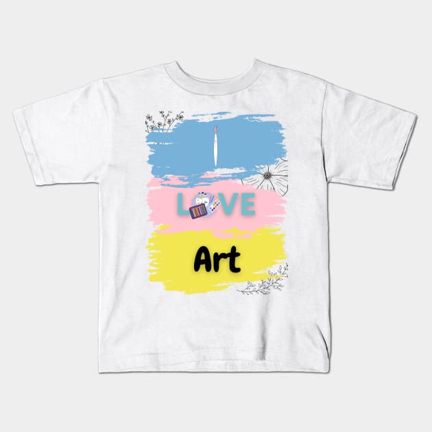 i Love Arts arts lover Kids T-Shirt by ✪Your New Fashion✪